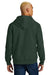 District DT6600 Mens V.I.T. Heavyweight Fleece Hooded Sweatshirt Hoodie w/ Pouch Pocket Forest Green Model Back