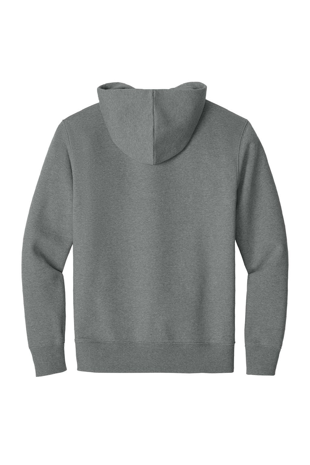 District DT6600 Mens V.I.T. Heavyweight Fleece Hooded Sweatshirt Hoodie w/ Pouch Pocket Grey Frost Flat Back