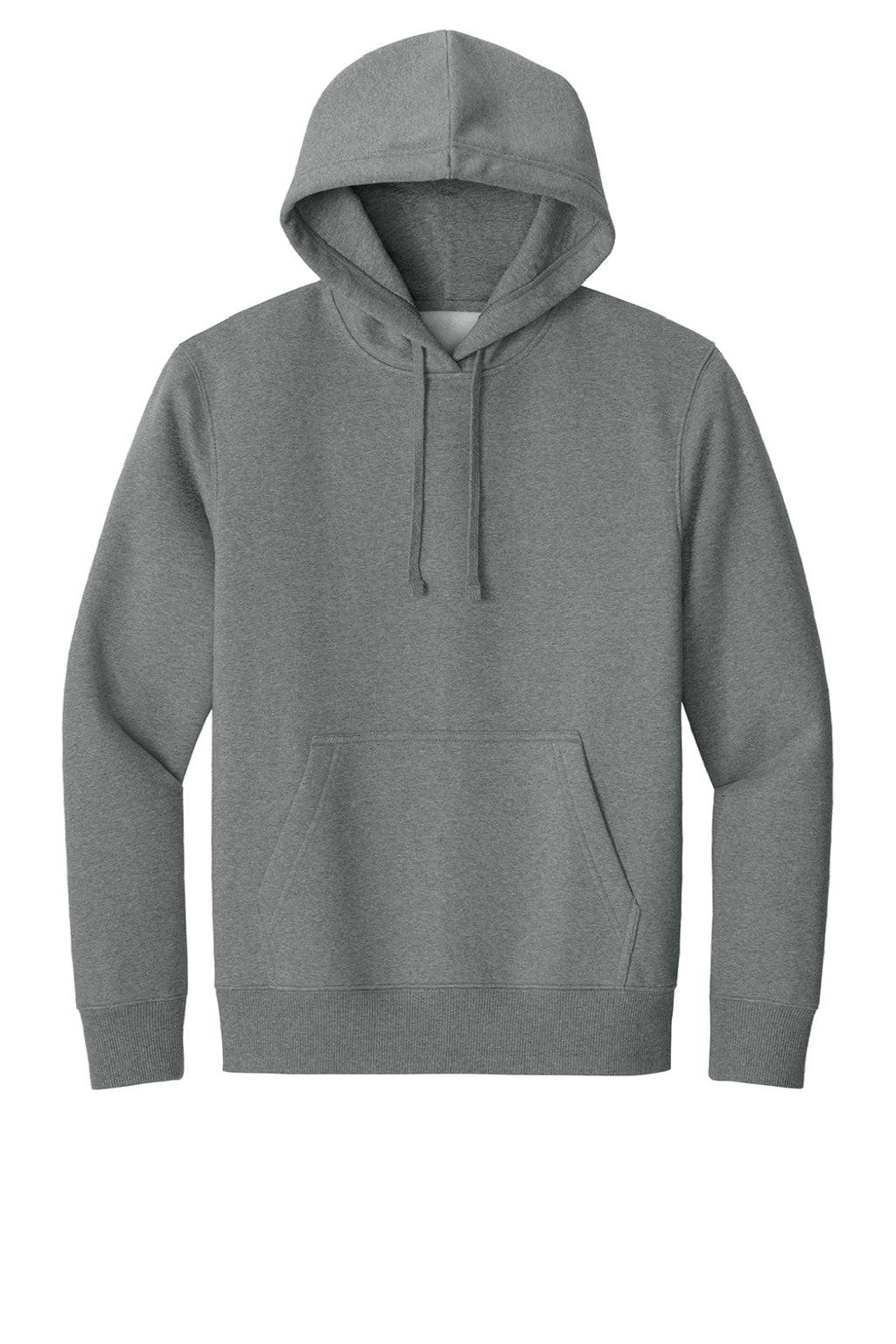 District DT6600 Mens V.I.T. Heavyweight Fleece Hooded Sweatshirt Hoodie w/ Pouch Pocket Grey Frost Flat Front