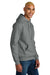 District DT6600 Mens V.I.T. Heavyweight Fleece Hooded Sweatshirt Hoodie w/ Pouch Pocket Grey Frost Model Side