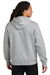 District DT6600 Mens V.I.T. Heavyweight Fleece Hooded Sweatshirt Hoodie w/ Pouch Pocket Heather Light Grey Model Back