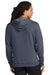 District DT6600 Mens V.I.T. Heavyweight Fleece Hooded Sweatshirt Hoodie w/ Pouch Pocket Heather Navy Blue Model Back