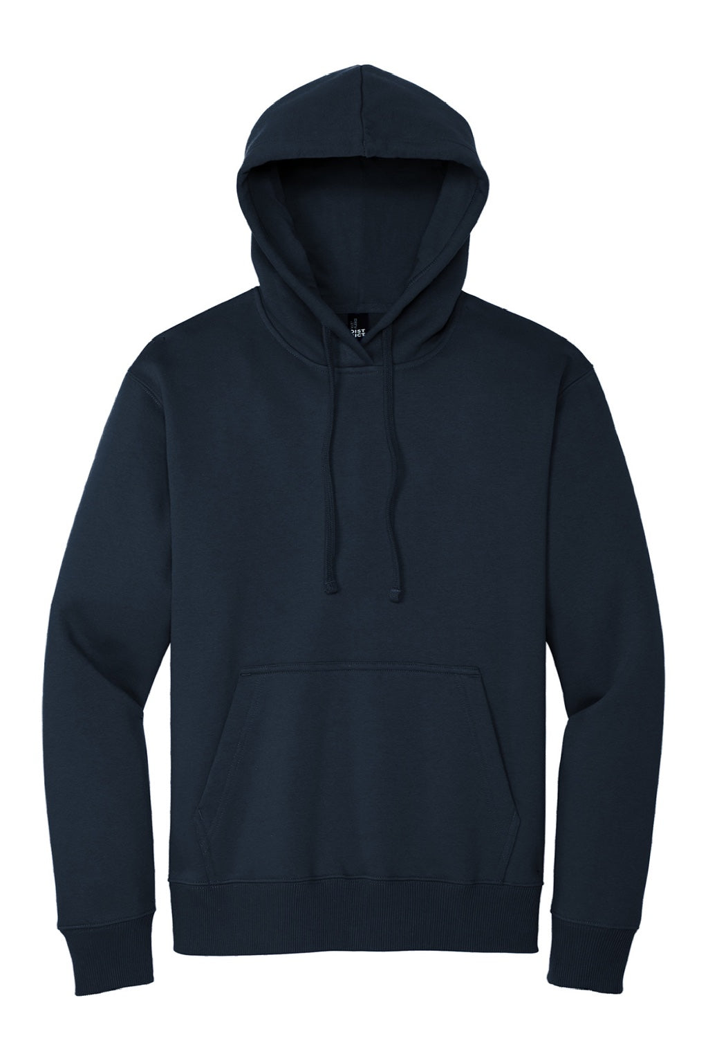District DT6600 Mens V.I.T. Heavyweight Fleece Hooded Sweatshirt Hoodie w/ Pouch Pocket New Navy Blue Flat Front