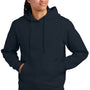 District Mens V.I.T. Heavyweight Fleece Hooded Sweatshirt Hoodie w/ Pouch Pocket - New Navy Blue
