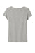 District DT664 Womens Medal Short Sleeve V-Neck T-Shirt Light Grey Flat Back
