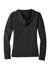 District DT665 Womens Medal Full Zip Hooded Sweatshirt Hoodie w/ Pockets Black Flat Back