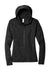 District DT665 Womens Medal Full Zip Hooded Sweatshirt Hoodie w/ Pockets Black Flat Front