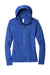 District DT665 Womens Medal Full Zip Hooded Sweatshirt Hoodie w/ Pockets Deep Royal Blue Flat Front