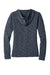 District DT665 Womens Medal Full Zip Hooded Sweatshirt Hoodie w/ Pockets New Navy Blue Flat Back