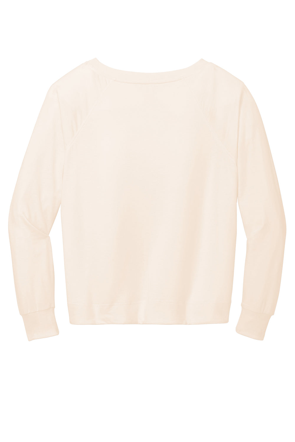 District DT672 Womens French Terry Crewneck Sweatshirt Gardenia Flat Back
