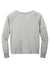 District DT672 Womens French Terry Crewneck Sweatshirt Heather Light Grey Flat Back