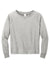 District DT672 Womens French Terry Crewneck Sweatshirt Heather Light Grey Flat Front