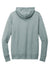 District DT673 Womens French Terry Full Zip Hooded Sweatshirt Hoodie w/ Pockets Heather Flint Blue Flat Back