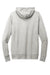 District DT673 Womens French Terry Full Zip Hooded Sweatshirt Hoodie w/ Pockets Heather Light Grey Flat Back
