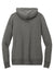District DT673 Womens French Terry Full Zip Hooded Sweatshirt Hoodie w/ Pockets Washed Coal Grey Flat Back