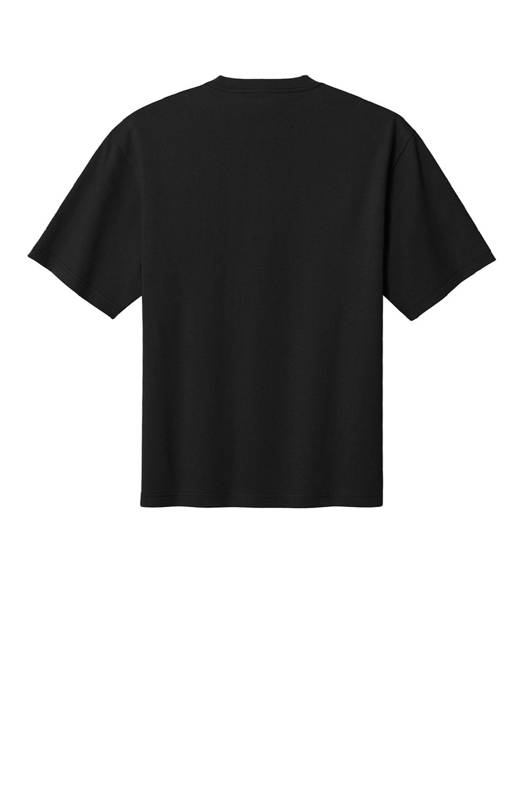 District DT7075 Mens Gritty Short Sleeve Crewneck T-Shirt Black Flat Back