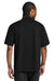 District DT7075 Mens Gritty Short Sleeve Crewneck T-Shirt Black Model Back