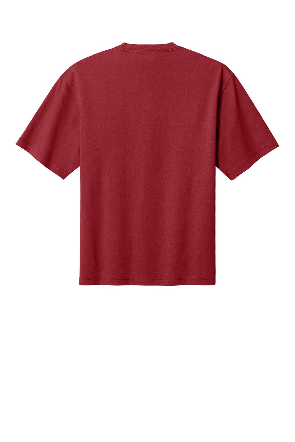 District DT7075 Mens Gritty Short Sleeve Crewneck T-Shirt Cherrywood Red Flat Back