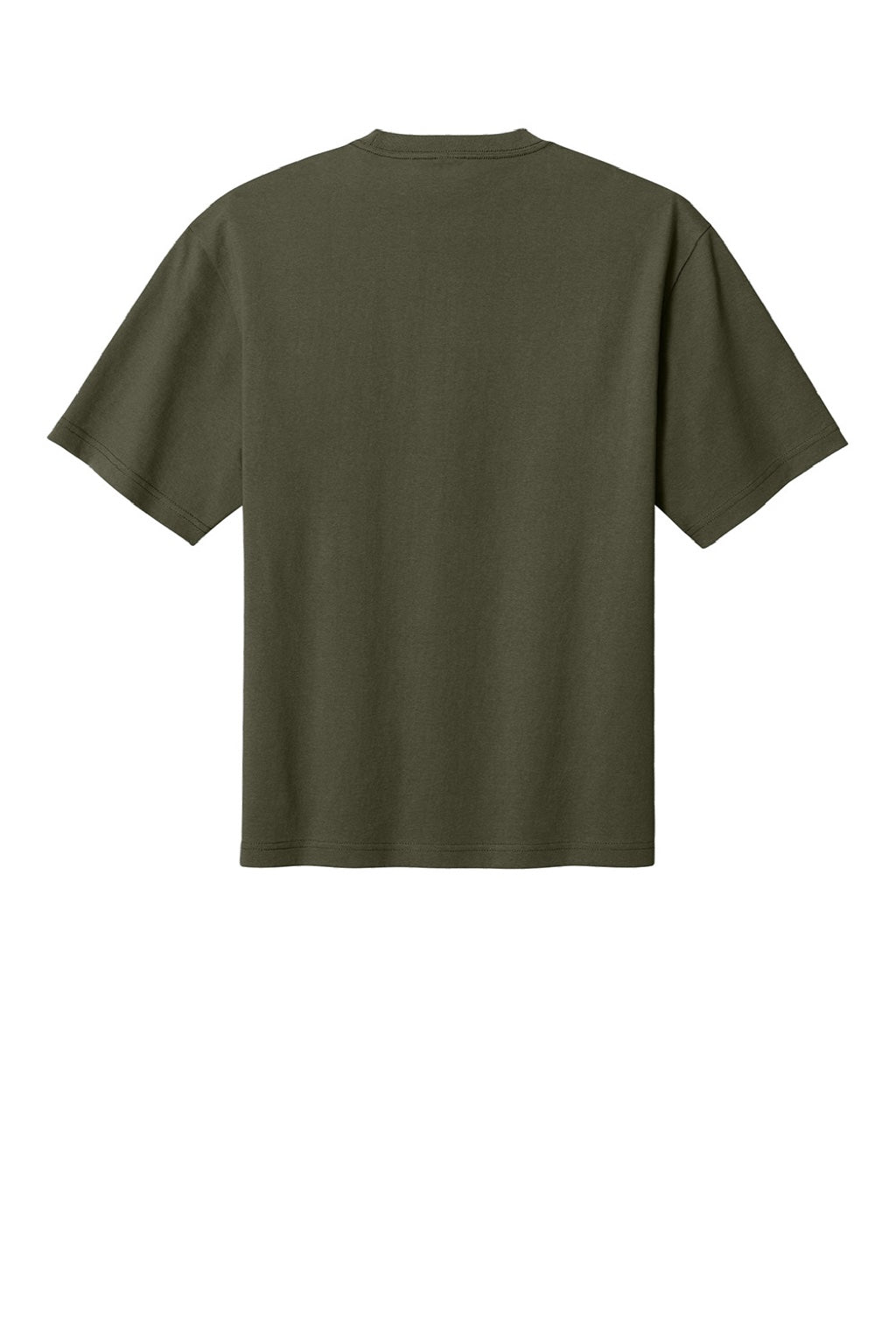 District DT7075 Mens Gritty Short Sleeve Crewneck T-Shirt Dark Olive Green Flat Back