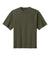 District DT7075 Mens Gritty Short Sleeve Crewneck T-Shirt Dark Olive Green Flat Front