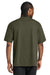 District DT7075 Mens Gritty Short Sleeve Crewneck T-Shirt Dark Olive Green Model Back
