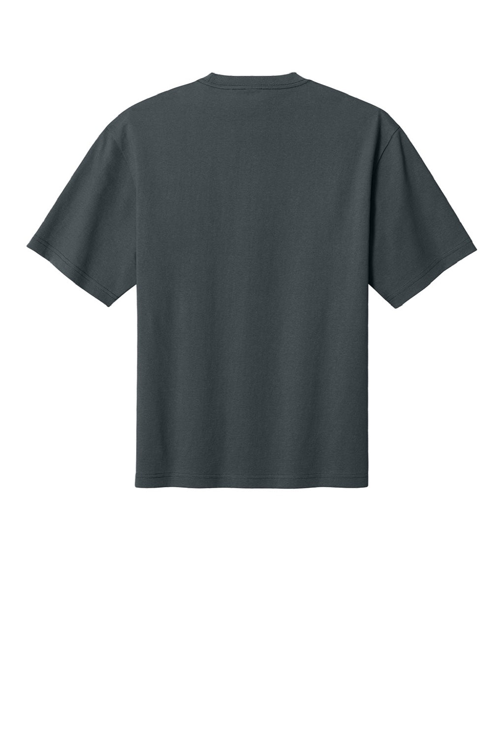 District DT7075 Mens Gritty Short Sleeve Crewneck T-Shirt Graphite Grey Flat Back