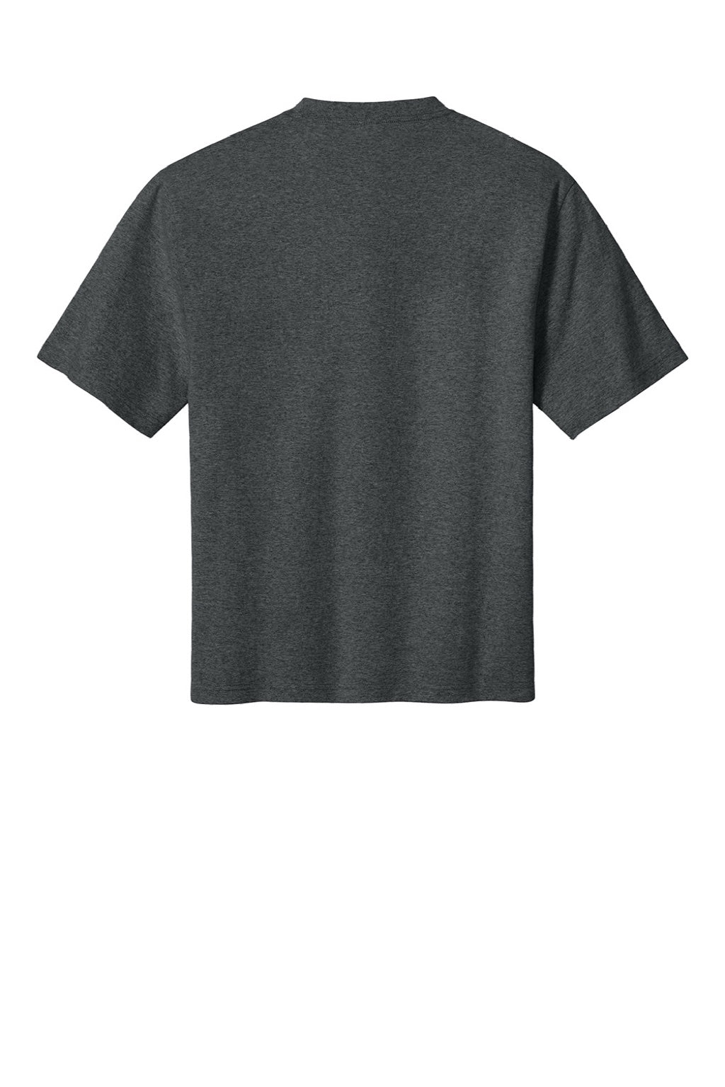 District DT7075 Mens Gritty Short Sleeve Crewneck T-Shirt Heather Charcoal Grey Flat Back