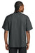 District DT7075 Mens Gritty Short Sleeve Crewneck T-Shirt Heather Charcoal Grey Model Back