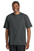 District DT7075 Mens Gritty Short Sleeve Crewneck T-Shirt Heather Charcoal Grey Model Front