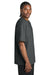 District DT7075 Mens Gritty Short Sleeve Crewneck T-Shirt Heather Charcoal Grey Model Side