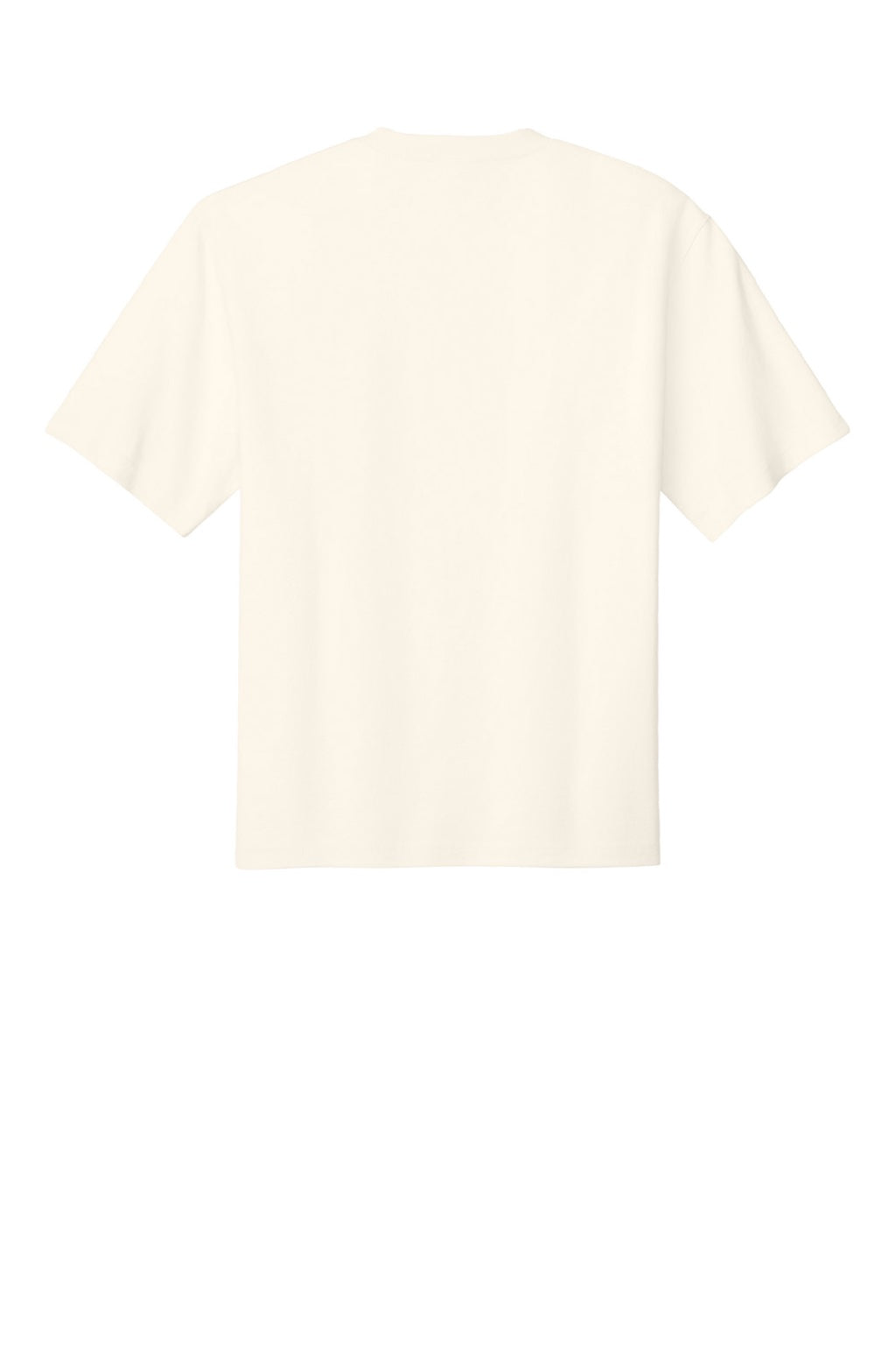 District DT7075 Mens Gritty Short Sleeve Crewneck T-Shirt Ivory Flat Back