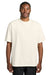 District DT7075 Mens Gritty Short Sleeve Crewneck T-Shirt Ivory Model Front