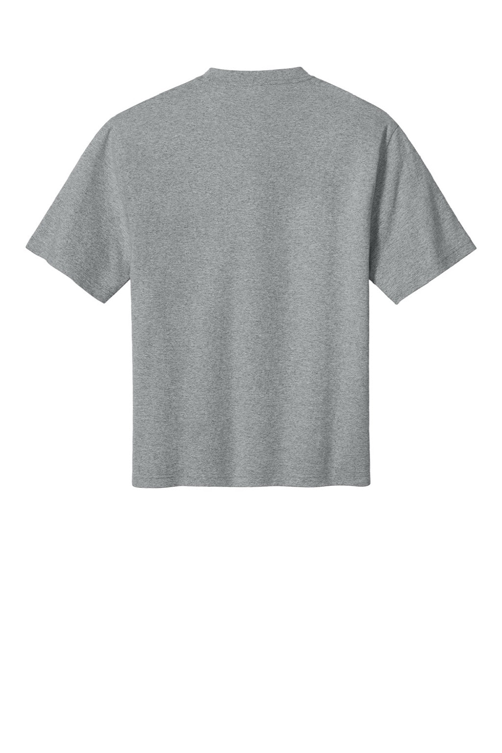 District DT7075 Mens Gritty Short Sleeve Crewneck T-Shirt Heather Light Grey Flat Back
