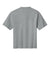 District DT7075 Mens Gritty Short Sleeve Crewneck T-Shirt Heather Light Grey Flat Back