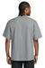 District DT7075 Mens Gritty Short Sleeve Crewneck T-Shirt Heather Light Grey Model Back