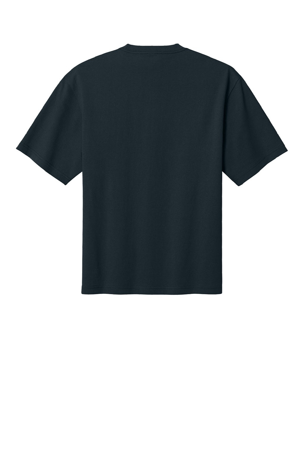 District DT7075 Mens Gritty Short Sleeve Crewneck T-Shirt Navy Blue Flat Back
