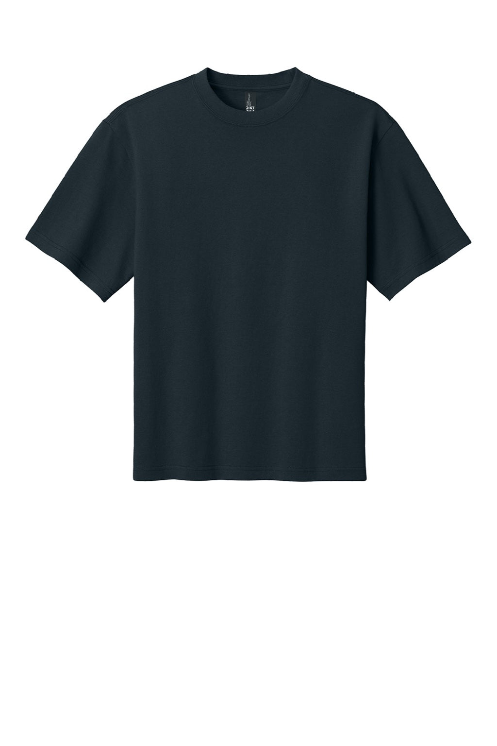 District DT7075 Mens Gritty Short Sleeve Crewneck T-Shirt Navy Blue Flat Front