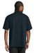District DT7075 Mens Gritty Short Sleeve Crewneck T-Shirt Navy Blue Model Back