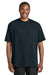 District DT7075 Mens Gritty Short Sleeve Crewneck T-Shirt Navy Blue Model Front