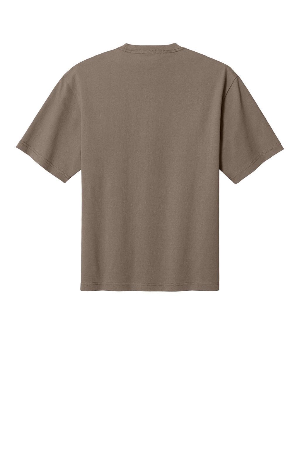 District DT7075 Mens Gritty Short Sleeve Crewneck T-Shirt Warm Taupe Brown Flat Back