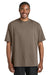 District DT7075 Mens Gritty Short Sleeve Crewneck T-Shirt Warm Taupe Brown Model Front