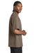 District DT7075 Mens Gritty Short Sleeve Crewneck T-Shirt Warm Taupe Brown Model Side