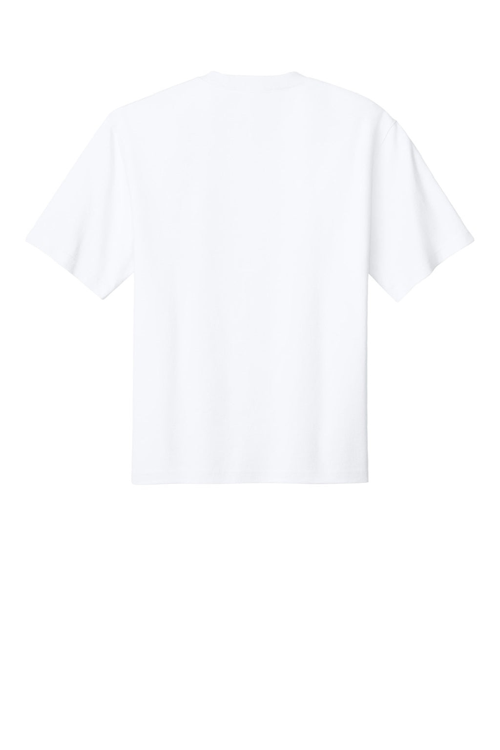 District DT7075 Mens Gritty Short Sleeve Crewneck T-Shirt White Flat Back