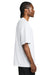 District DT7075 Mens Gritty Short Sleeve Crewneck T-Shirt White Model Side