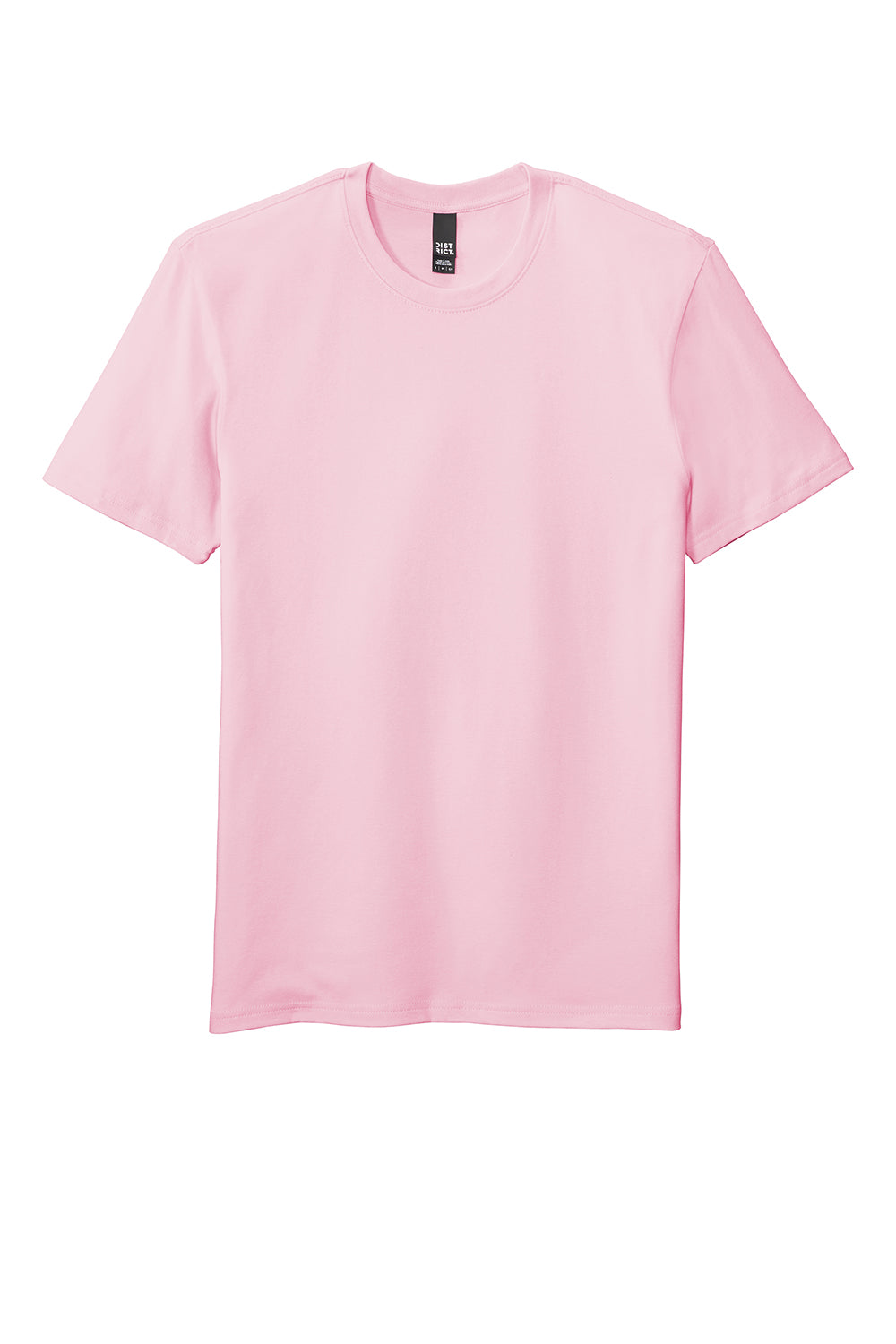 District DT7500 Mens Flex Short Sleeve Crewneck T-Shirt Lilac Pink Flat Front