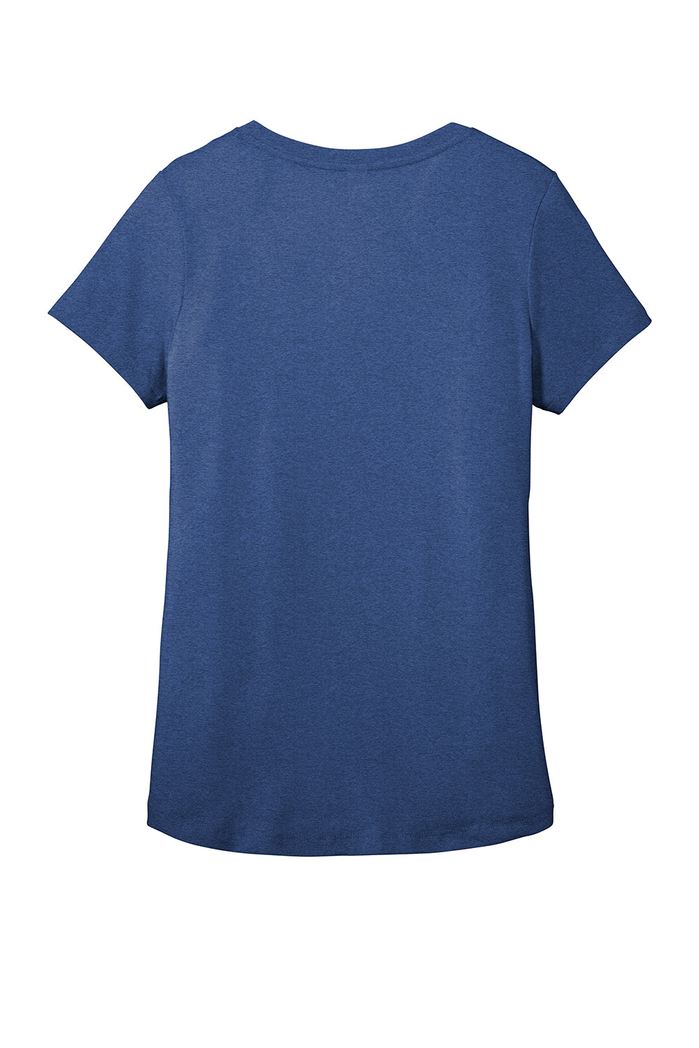 District DT7501 Womens Flex Short Sleeve Scoop Neck T-Shirt Heather Deep Royal Blue Flat Back
