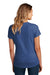 District DT7501 Womens Flex Short Sleeve Scoop Neck T-Shirt Heather Deep Royal Blue Model Back