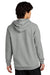 District DT7800 Mens Cloud Fleece Hooded Sweatshirt Hoodie w/ Pouch Pocket Heather Steel Grey Model Back