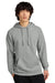 District DT7800 Mens Cloud Fleece Hooded Sweatshirt Hoodie w/ Pouch Pocket Heather Steel Grey Model Front