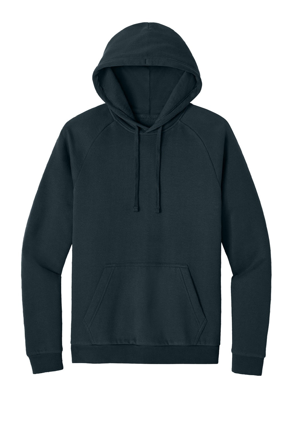 District DT7800 Mens Cloud Fleece Hooded Sweatshirt Hoodie w/ Pouch Pocket New Navy Blue Flat Front